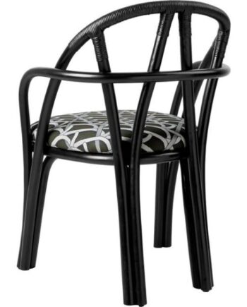 Gubi Bistra Spisebordsstol Med Armlæn Ebony Painted Rattan Reales Limonta 003