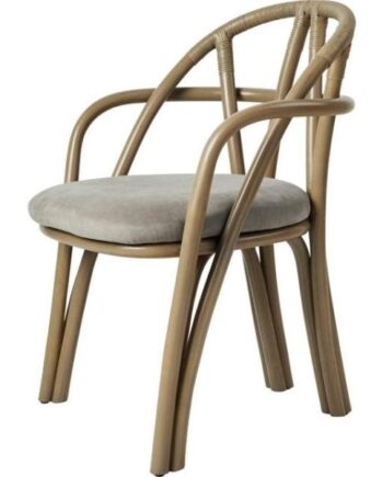 Gubi Bistra Spisebordsstol Med Armlæn Olive Stained Rattan Fustagno Limonta 003