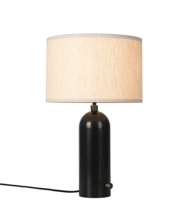 Gubi Gravity Bordlampe Mørknet Stål Og Lærred Skærm Lille