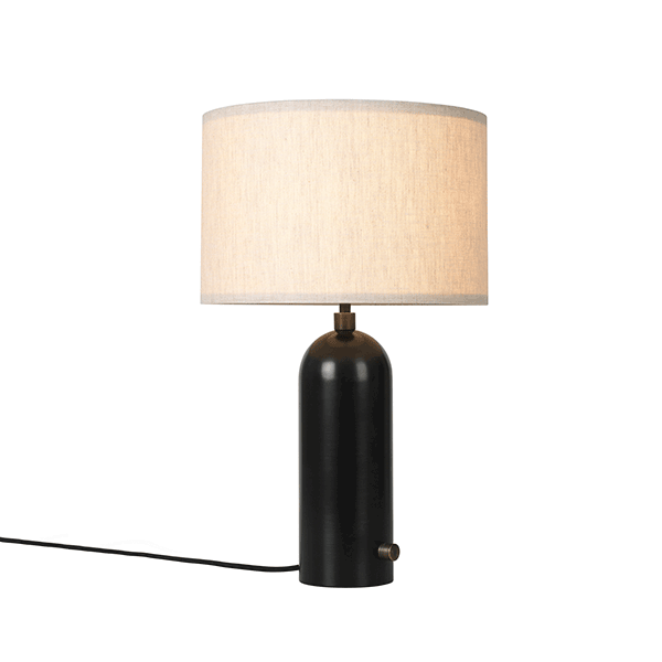 Gubi Gravity Bordlampe Mørknet Stål Og Lærred Skærm Lille