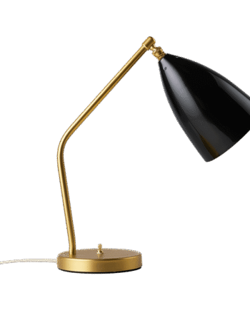 Gubi Grossman Collection Gräshoppa Bordlampe Messing Blank Sort