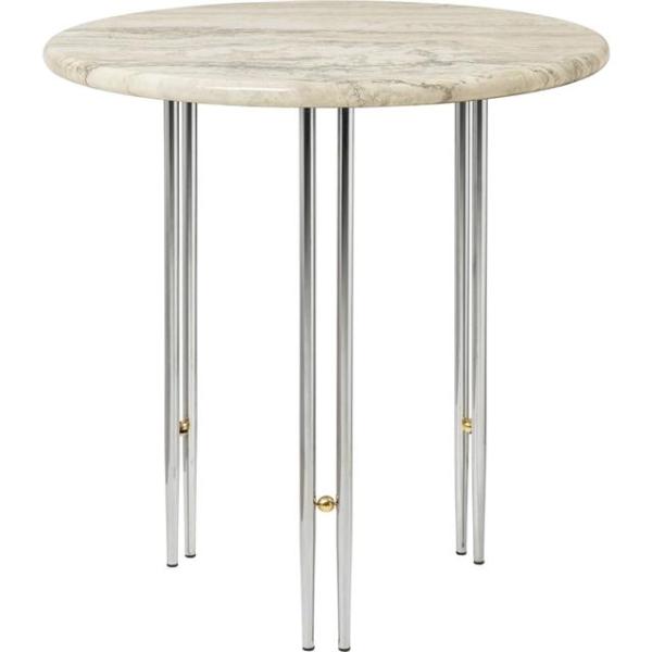 Gubi Ioi Sidebord ø50 Krom Beige