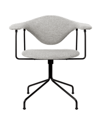 Gubi Masculo Kontorstol Polstret   Hallingdal 65 116 Med Base   Sort Semi Mat
