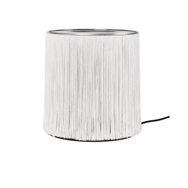 Gubi Model 597 Bordlampe Poleret Aluminum Cream Fringe