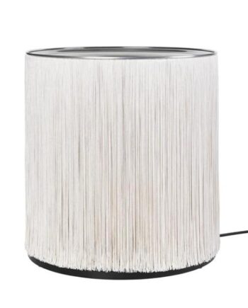 Gubi Model 597 Gulvlampe Poleret Aluminum Cream Fringe
