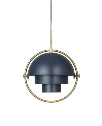 Gubi Multi-lite Pendel Lille Messing   Midnight Blue Limited Edition