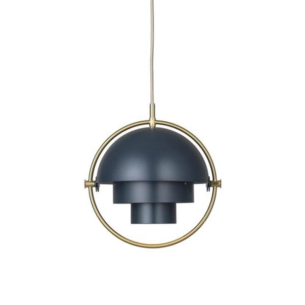 Gubi Multi-lite Pendel Lille Messing Midnight Blue Limited Edition