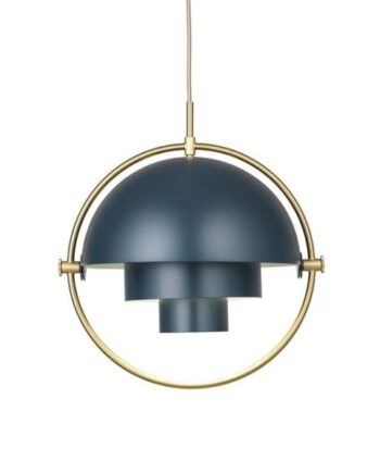 Gubi Multi-lite Pendel Stor Messing   Midnight Blue Limited Edition