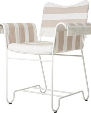 Gubi Tropique Spisebordsstol Med Frynser Hvid Leslie Stripe 40