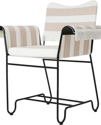Gubi Tropique Spisebordsstol Med Frynser Sort Leslie Stripe 40