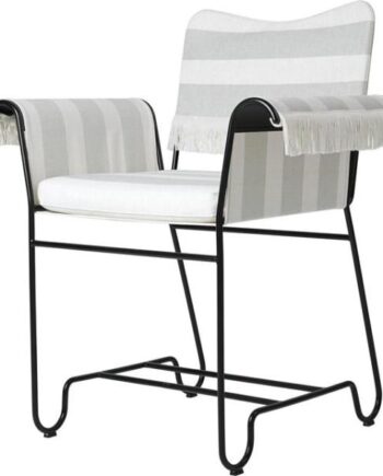 Gubi Tropique Spisebordsstol Med Frynser Sort Leslie Stripe 20