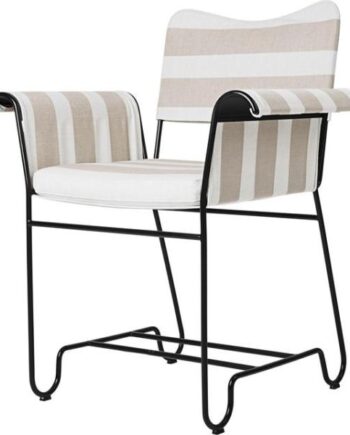 Gubi Tropique Spisebordsstol Sort Leslie Stripe 40