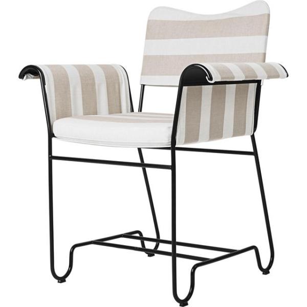 Gubi Tropique Spisebordsstol Sort Leslie Stripe 40