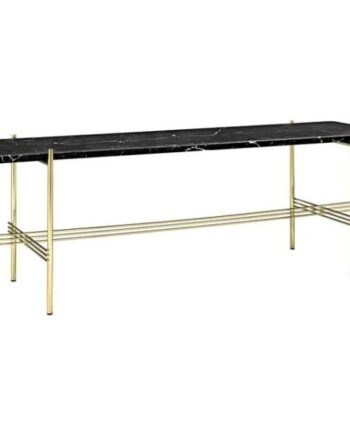 Gubi Ts Konsolbord H40 Cm Med   Hylde Messing Sort Marquina Marmor