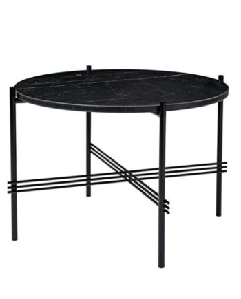 Gubi Ts Sofabord Rundt ø55 Sort Sort Marquina Marmor