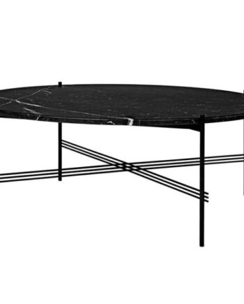 Gubi Ts Sofabord Rundt ø105 Sort Sort Marquina Marmor