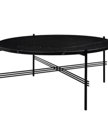 Gubi Ts Sofabord Rundt ø80 Sort Sort Marquina Marmor