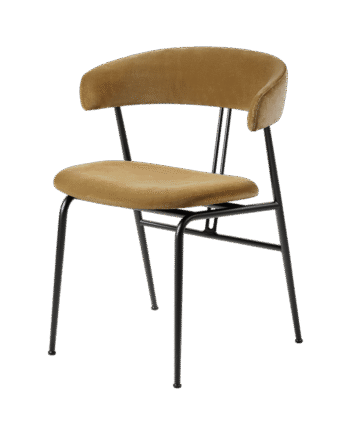 Gubi Violin Spisebordsstol Velvet 294 Grå Grøn