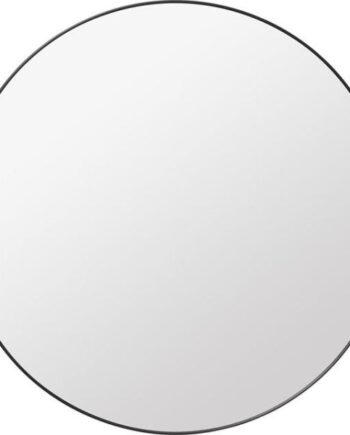 Gubi Wall Mirror Rundt ø110 Cm Sort Messing