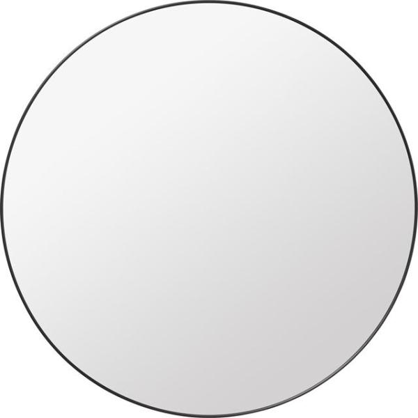 Gubi Wall Mirror Rundt ø110 Cm Sort Messing