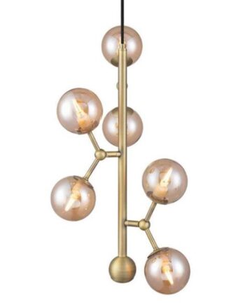 Halo Design Atom Vertical Pendel Antik Messing