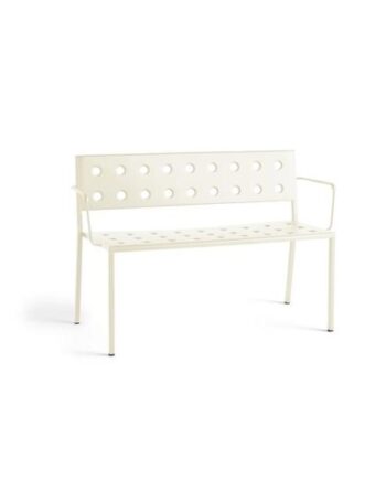 Hay Balcony Dining Bænk Med Armlæn Chalk Beige