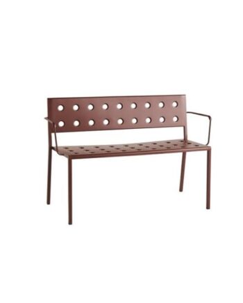 Hay Balcony Dining Bænk Med Armlæn Iron Red