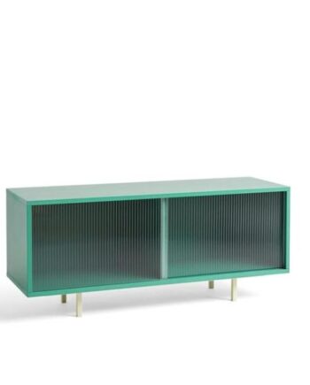 Hay Colour Cabinet Kommode Med Glasdøre Medium Mørk Mint