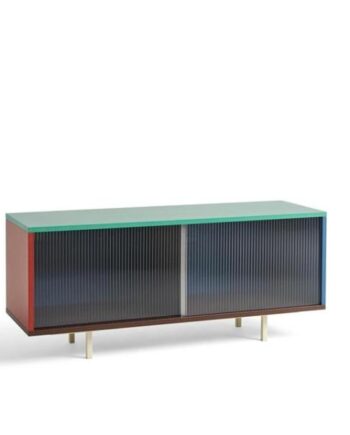 Hay Colour Cabinet Kommode Med Glasdøre Medium Multifarvet