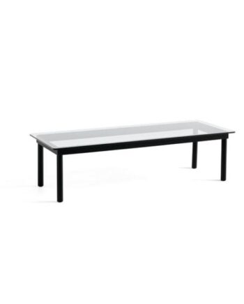 Hay Kofi Sofabord 36x50x140 Sort Eg Klar Glas