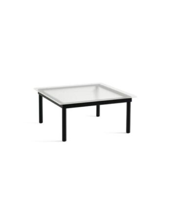 Hay Kofi Sofabord 36x80x80 Sort Eg Klar Rillet Glas