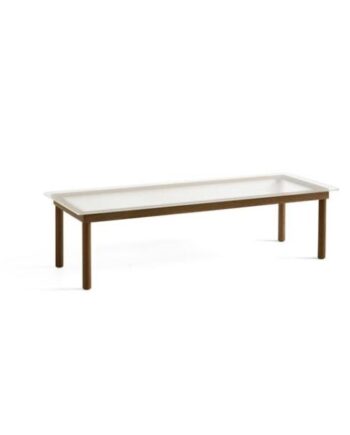 Hay Kofi Sofabord 36x50x140 Valnød Klar Rillet Glas