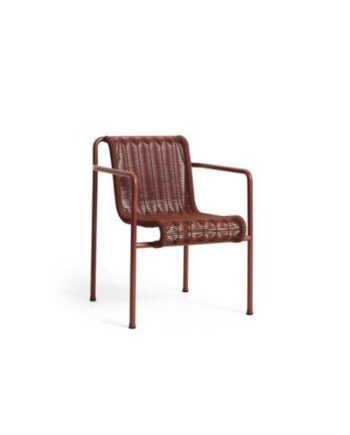 Hay Palissade Cord Dining Stol Med Armlæn Iron Red
