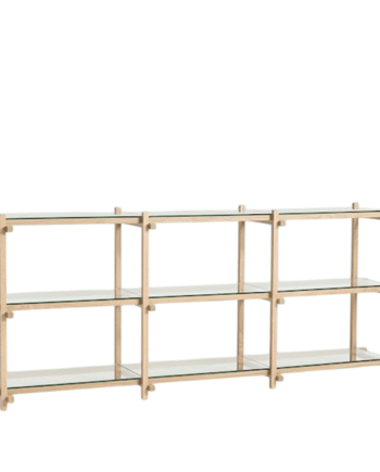 Hay Woody Shelving     Reol Lav Almond White Glas