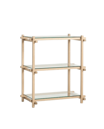 Hay Woody Shelving     Reol Lille Almond White Glas