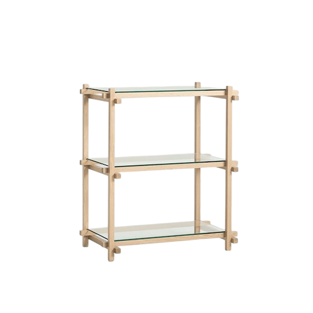 Hay Woody Shelving Reol Lille Almond White Glas