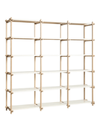 Hay Woody Shelving     Reol Stor Almond White Stål