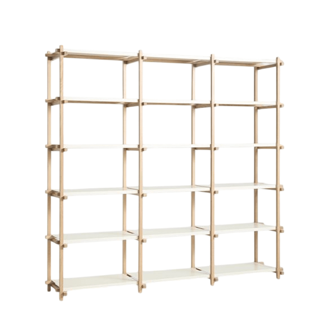Hay Woody Shelving Reol Stor Almond White Stål