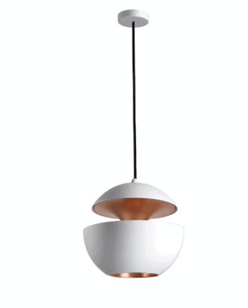 Here Comes The Sun Pendel Hvid Kobber 25 Cm