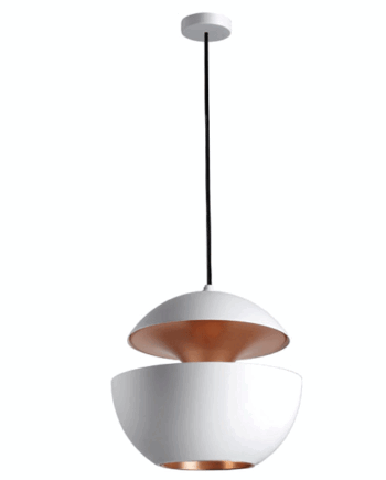 Here Comes The Sun Pendel Hvid Kobber 35 Cm