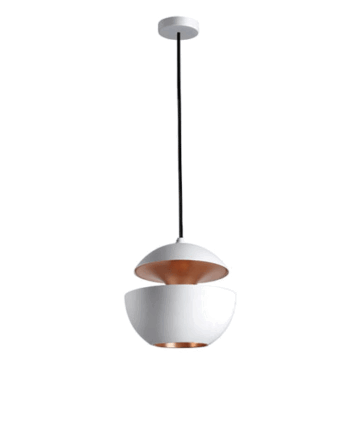 Here Comes The Sun Pendel Hvid Kobber 17   Cm