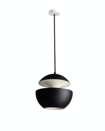 Here Comes The Sun Pendel Sort Hvid 25 Cm