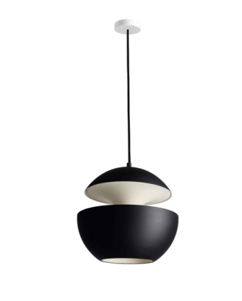 Here Comes The Sun Pendel Sort Hvid 35 Cm