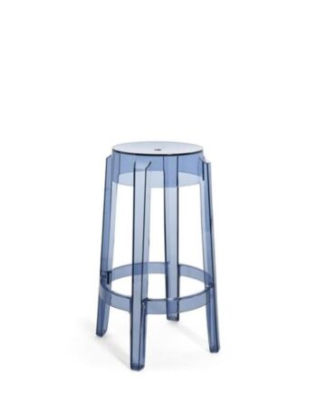 Kartell Charles Ghost Barstol H65 Blå