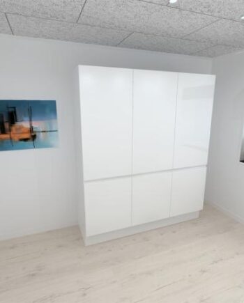 Kitchn Garderobeskab Med   Låger   Hvid 180 Cm Fra Kitchn Med Boston Front
