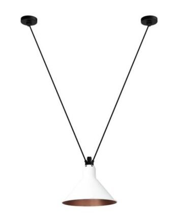 Lampe Gras N323   Conic Pendel Hvid Kobber