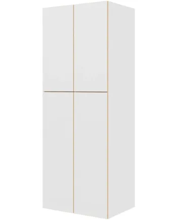 Multi-living Ekstra Højt Combiskab    White Oak Line  : 214   Cm  : 60   Cm   Låger Inklusiv   Hylde Samt   Oval Bøjlestang  Bredde: 80 Cm