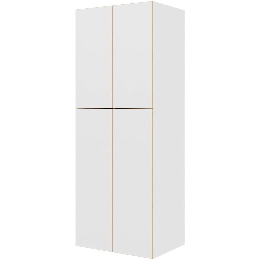 Multi-living Ekstra Højt Combiskab White Oak Line : 214 Cm : 60 Cm Låger Inklusiv Hylde Samt Oval Bøjlestang Bredde: 80 Cm