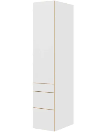 Multi-living Køkken Garderobeskab   White Oak Line  : 195   Cm  : 60   Cm   Låge Og   Skuffer Fuldudtræk Softclose Bredde: 40 Cm