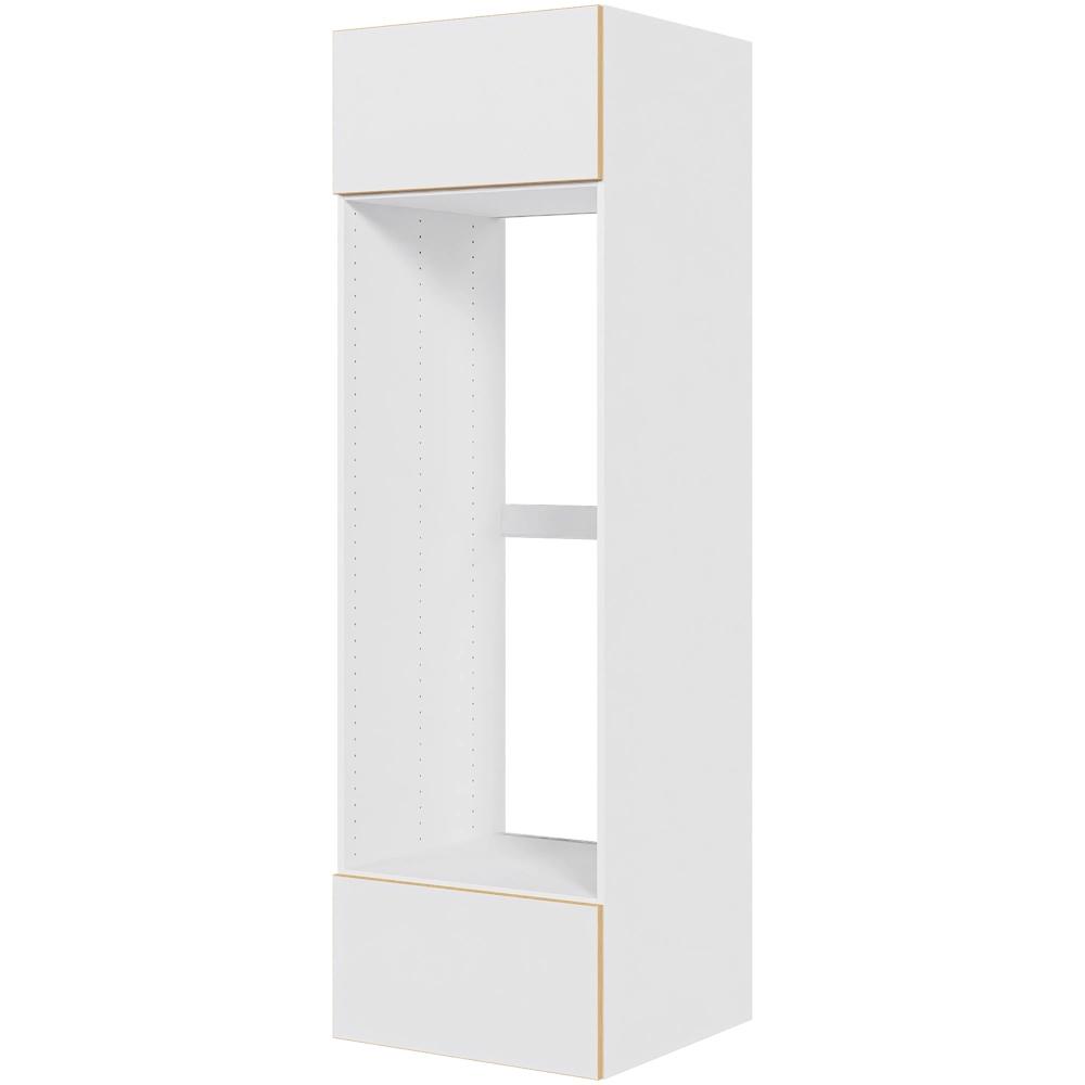 Multi-living Køkken Indbygningsskab White Oak Line Til Køl : 195 Cm : 60 Cm Toplåge Skuffe Med Deldudtræk Softluk Bredde: 60 Cm